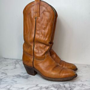 Frye Tan Leather Western Boots